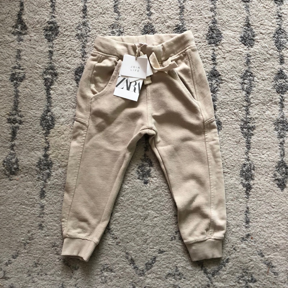 Tan toddler joggers